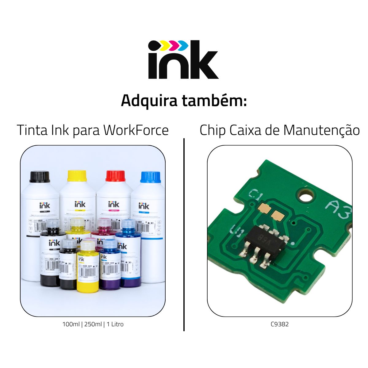 Kit Cartuchão Recarregável Ink Para Epson WorkForce C5310 / C5390 – 4 Cores