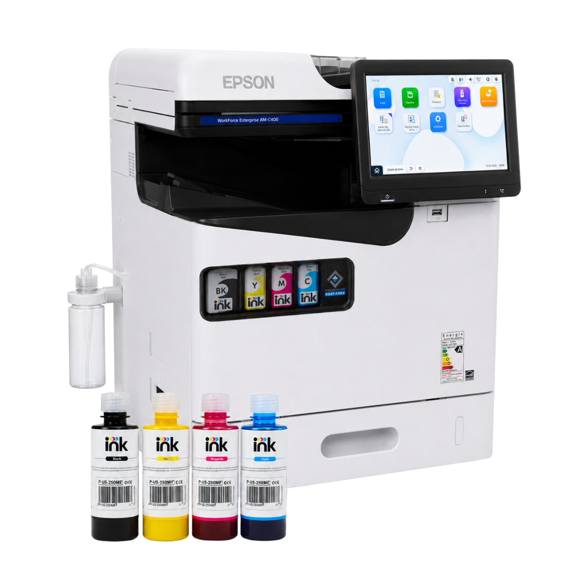 Impressora Epson Workforce Enterprise AM-C400 C/ Tinta Corante | Preparação Ink