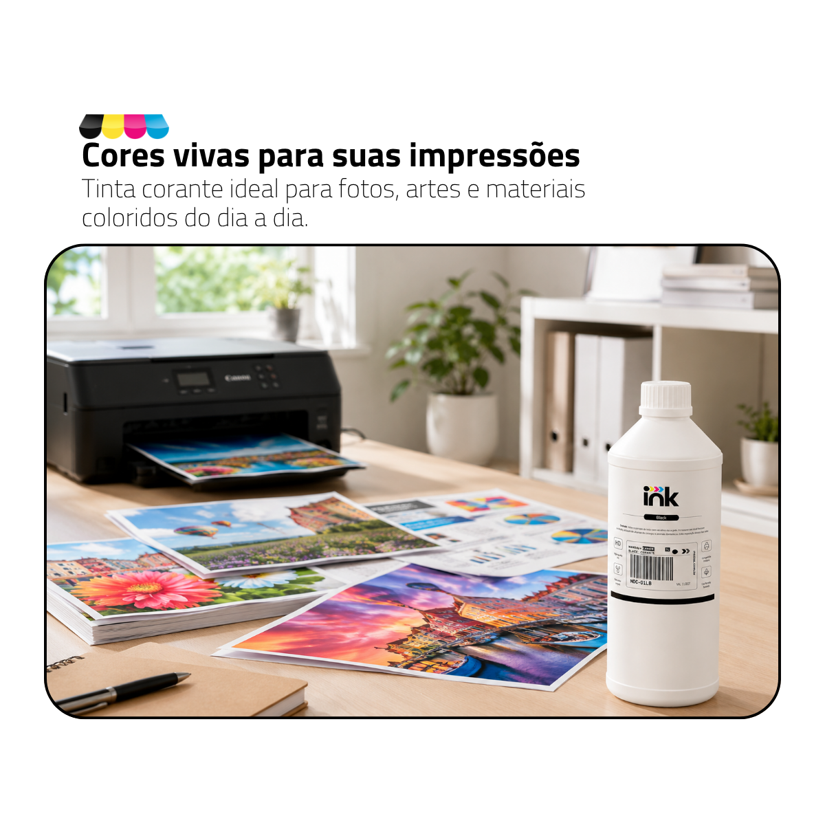 Tinta Corante Ink para Canon — 100ml, 250ml e 1L