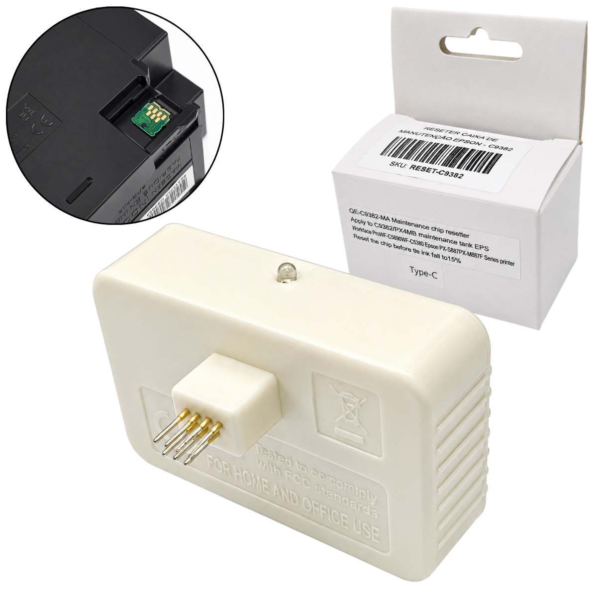 Reseter Para Caixa de Manutenção C9382 Epson WF-C5310 / WF-C5390