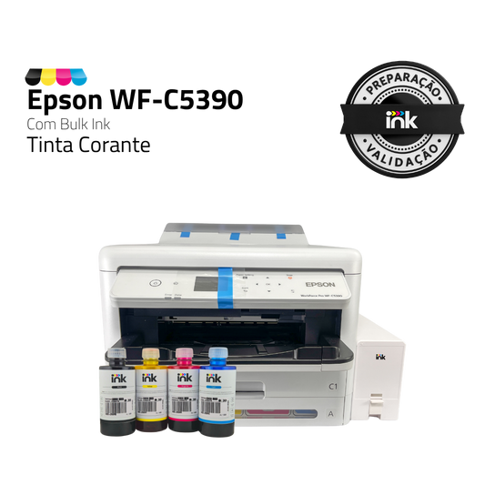 Impressora Epson Workforcr WF-C5390 C/ Tinta Corante | Preparação Ink