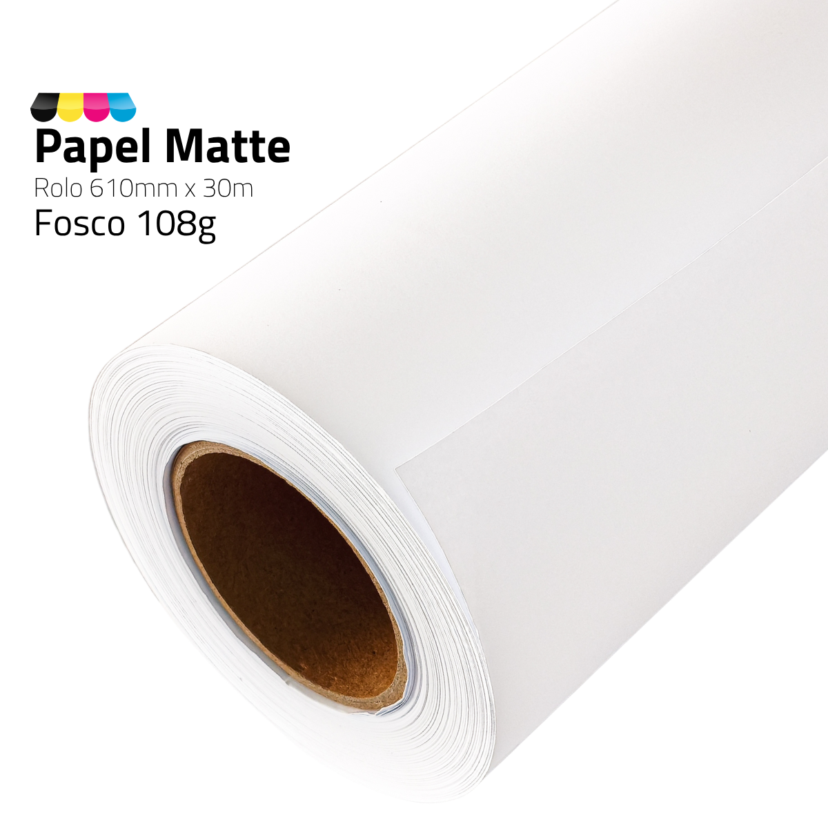 Rolo Papel Foto Matte Fosco 108G/M² 610MMX30MTS Der 4