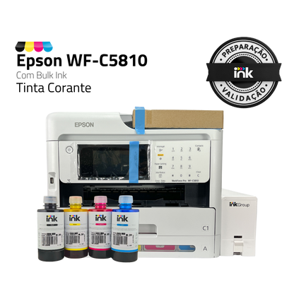 Impressora Epson Workforce WF-C5810 C/ Tinta Corante | Preparação Ink