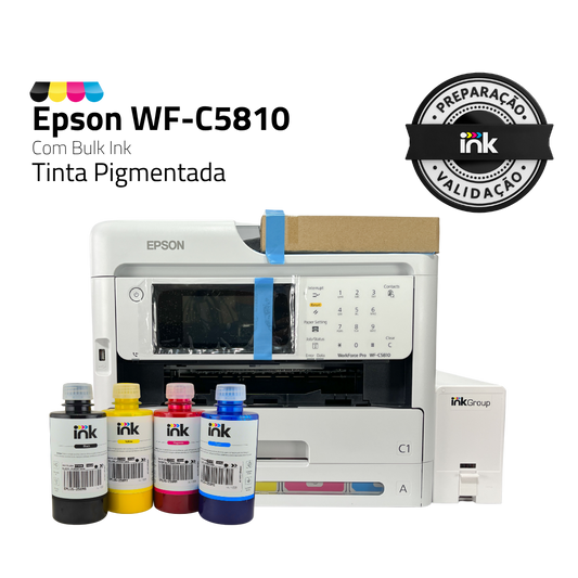 Impressora Epson Workforce WF-C5810 C/ Tinta Pigmentada | Preparação Ink
