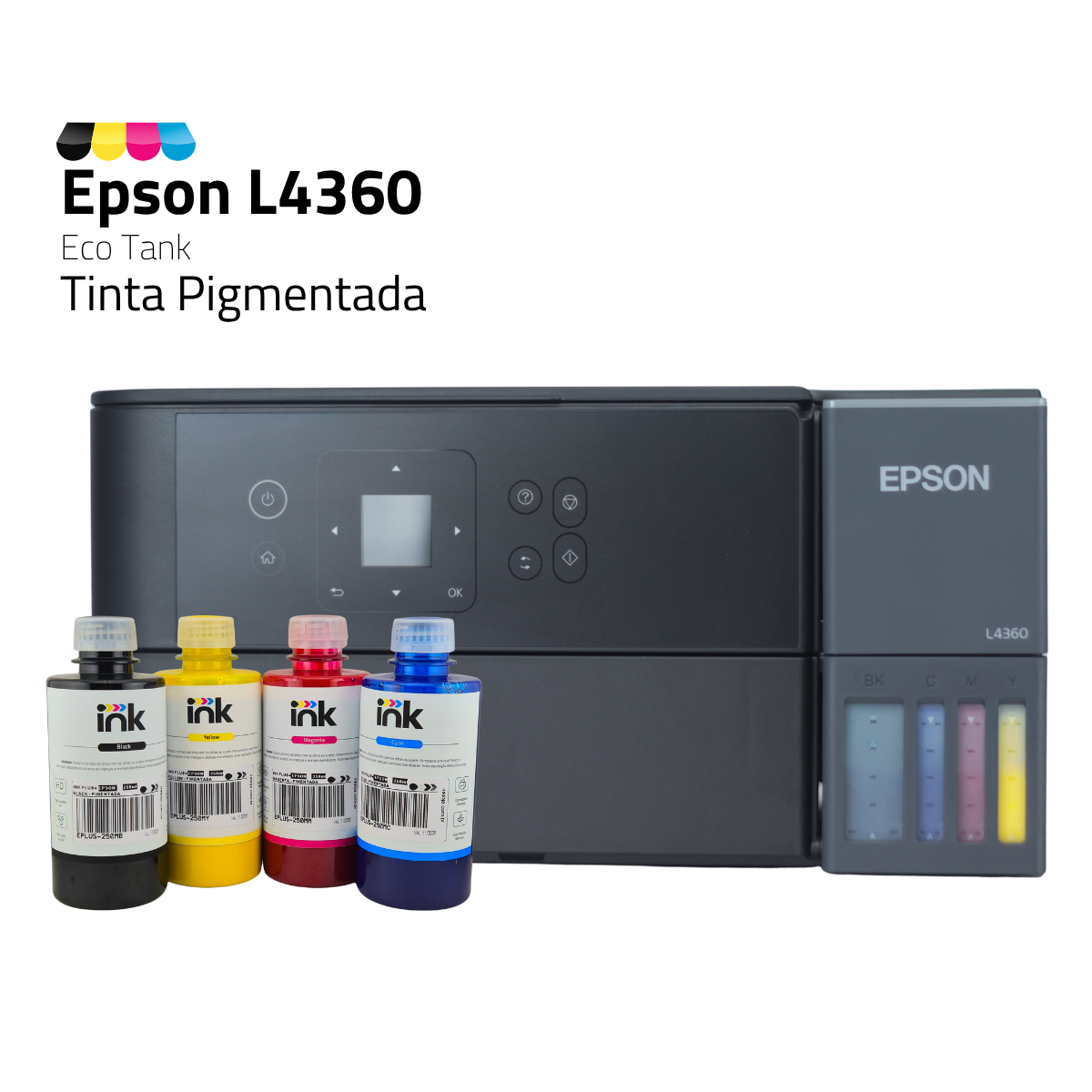 Impressora Epson Ecotank L4360 C/ Tinta Pigmentada | Preparação Ink