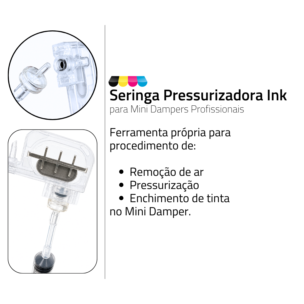 Seringa Pressurizadora Ink Para Mini Damper Profissional