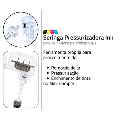 Seringa Pressurizadora Ink Para Mini Damper Profissional