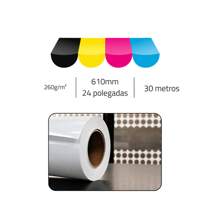 Rolo Papel Foto Glossy  Microporo Semi Brilho 260G/M² 610MMX30MTS Der 4