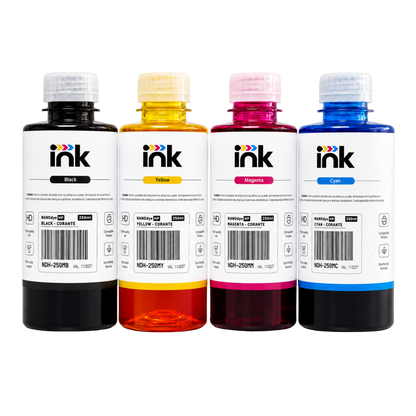 Tinta Corante Ink para Hp — 100ml, 250ml e 1L