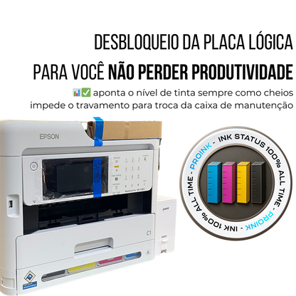 Impressora Epson WorkForce WF-C5810 Com Bulk-Ink Instalado | Preparação Ink