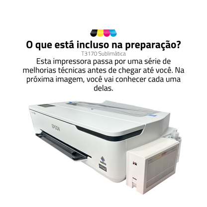 Impressora Epson Surecolor T3170 Com Bulk-Ink Instalado Tinta Sublimática | Preparação Ink