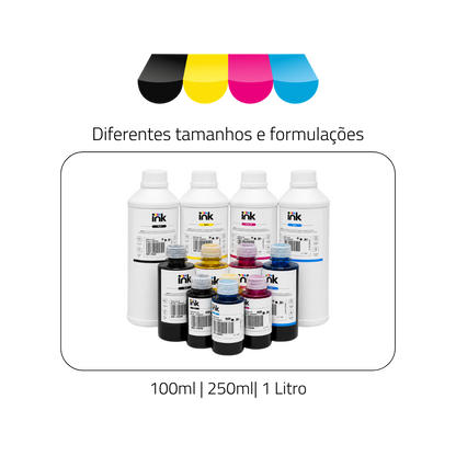 Tinta Corante Ink para Hp — 100ml, 250ml e 1L