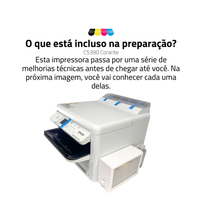 Impressora Epson Workforcr WF-C5390 C/ Tinta Corante | Preparação Ink
