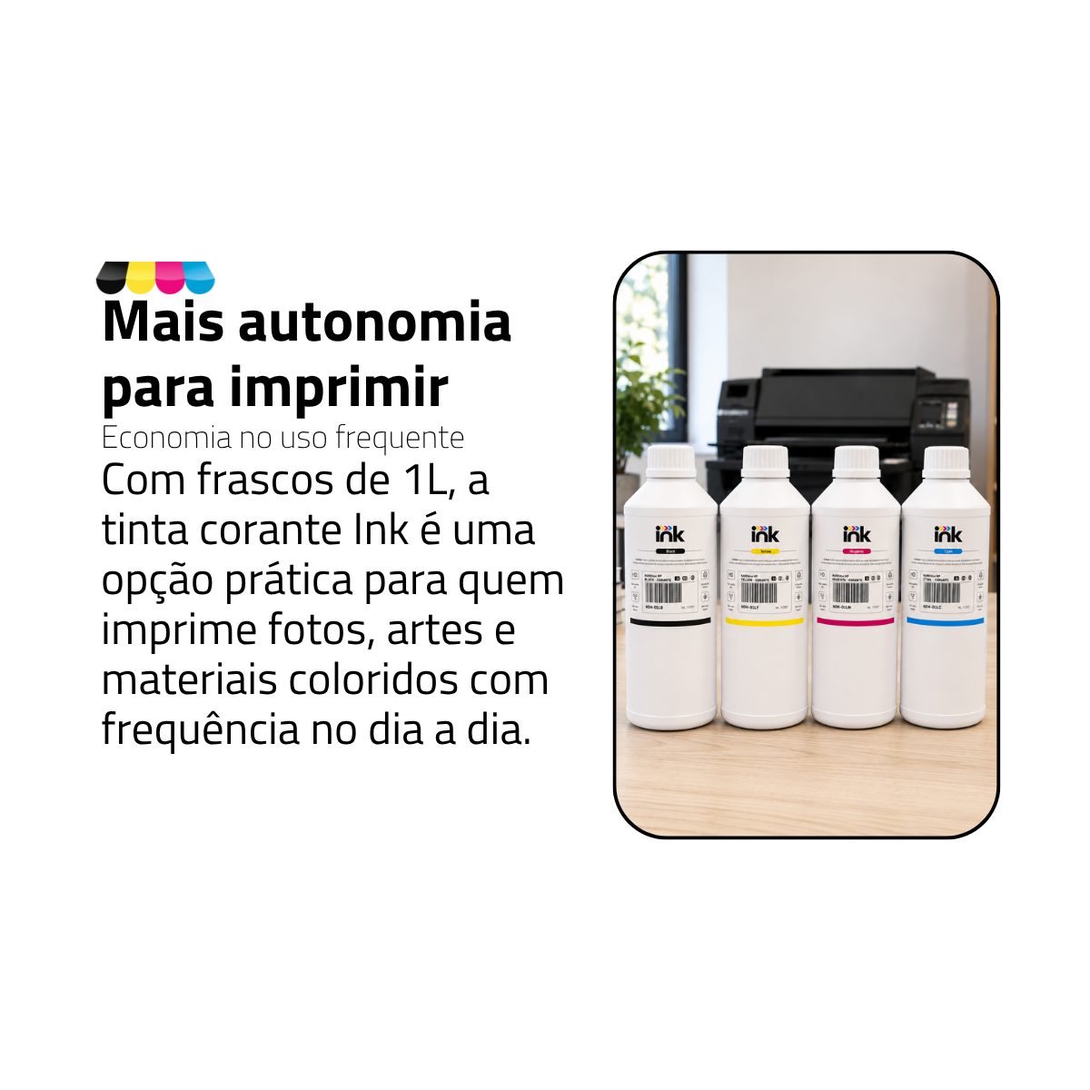 Tinta Corante Ink para Hp — 100ml, 250ml e 1L