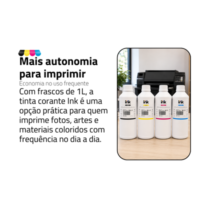 Tinta Corante Ink para Hp — 100ml, 250ml e 1L