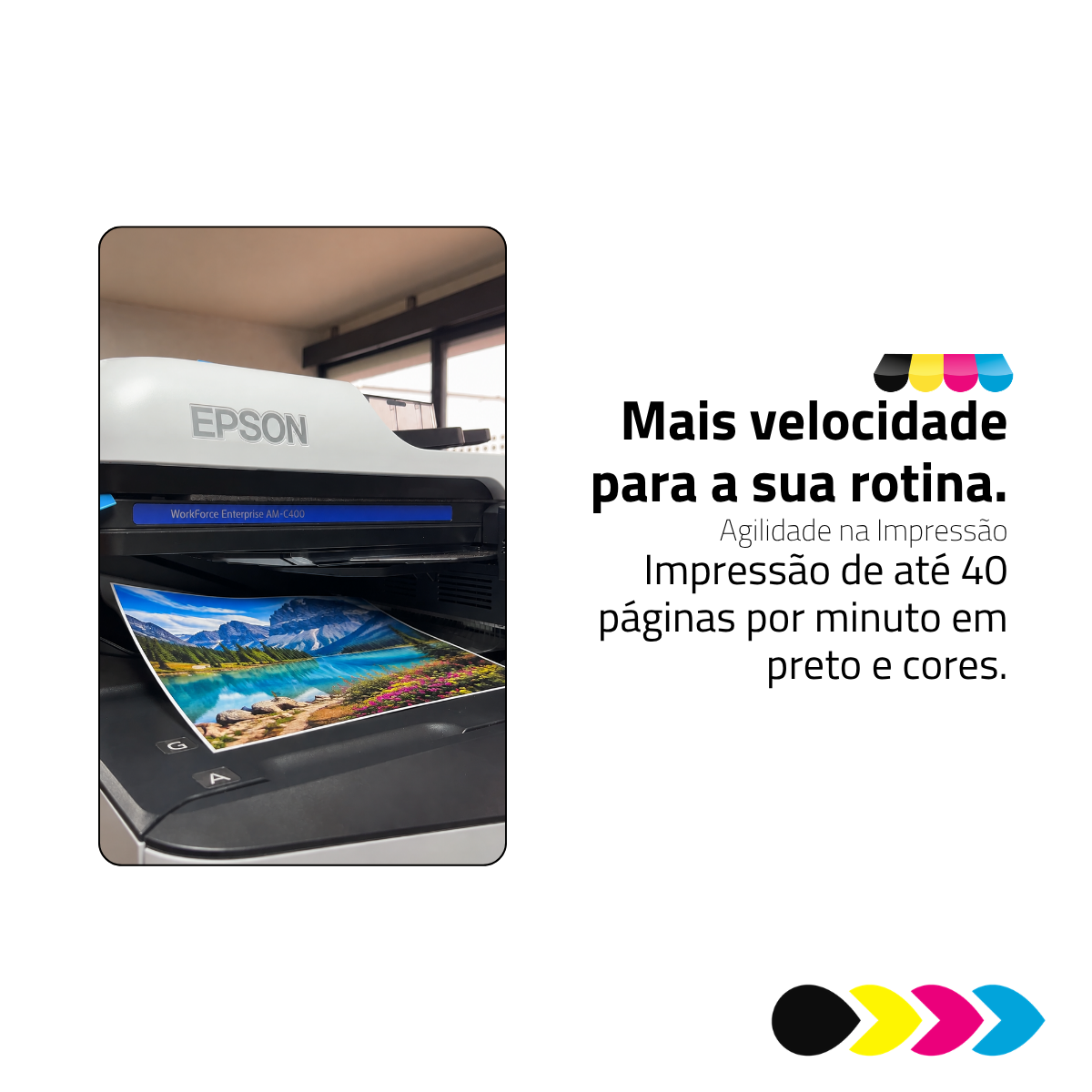 Impressora Epson Workforce Enterprise AM-C400 C/ Tinta Pigmentada | Preparação Ink