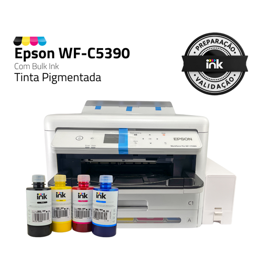 Impressora Epson Worlforce WF-C5390 C/ Tinta Pigmentada | Preparação Ink