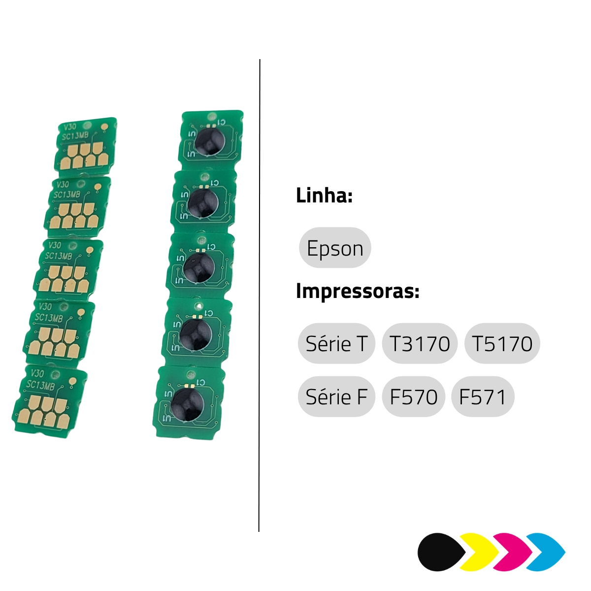 Chip De Caixa De Manutenção Epson S2100 T3170 T3170X T3180 T5100 T5130 T5140 T5150 T5160 T5170