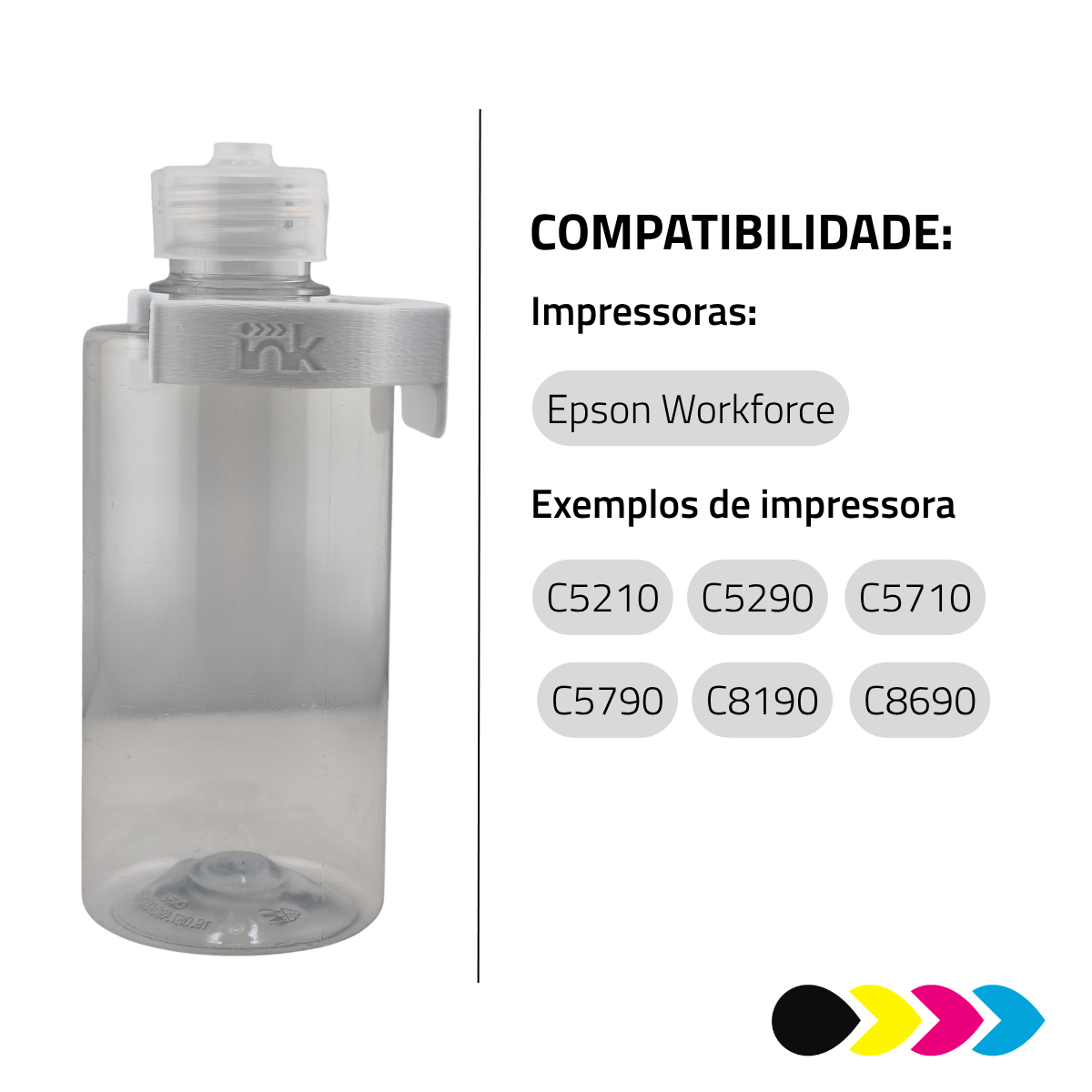 Kit Dispenser Workforce Series Com Suporte White Ink Coletor Externo De Residual De Tinta