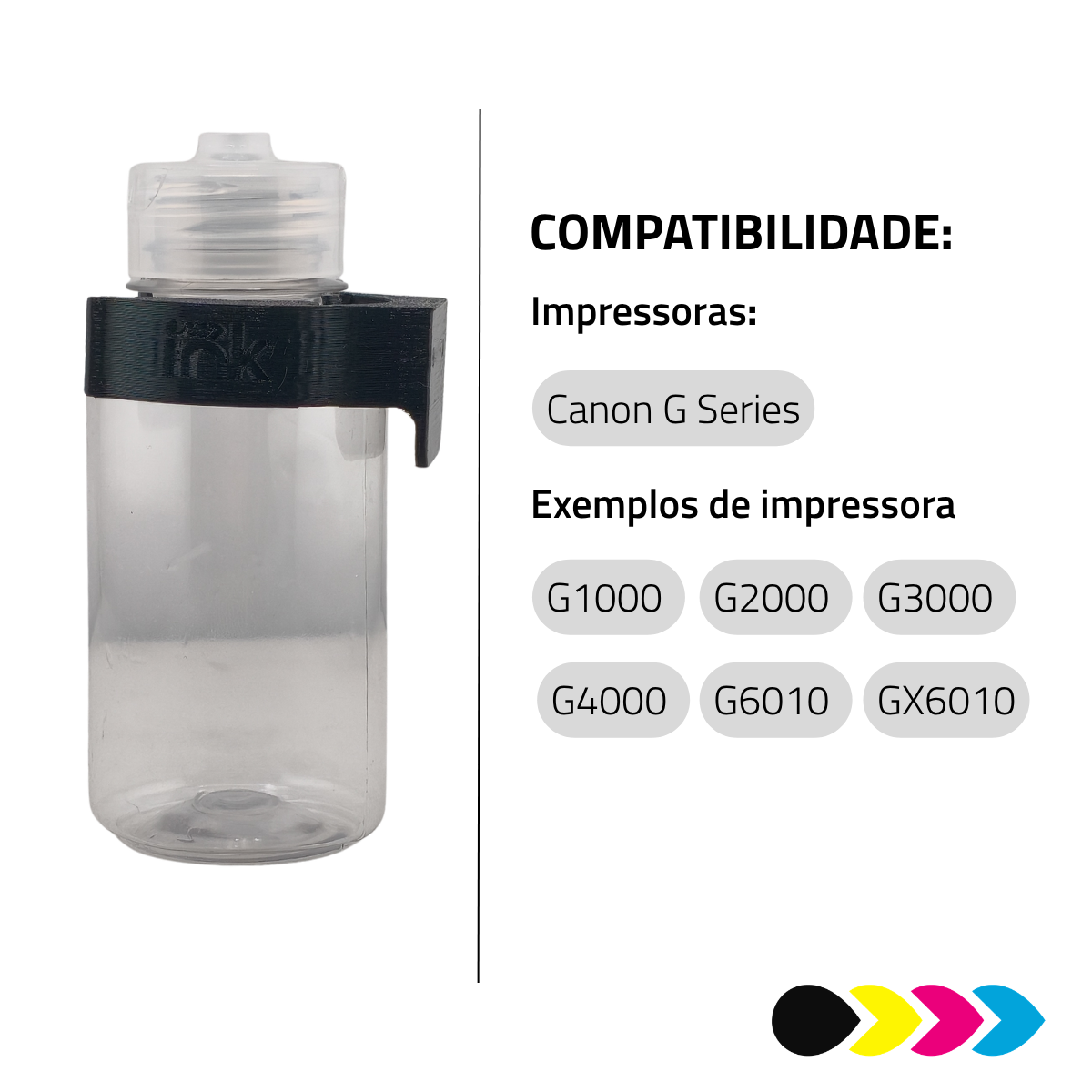 Kit Dispenser Canon G Series Com Suporte Ink - Coletor Externo de Residual de Tinta