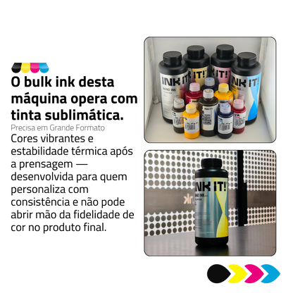 Impressora Epson Surecolor T3170 Com Bulk-Ink Instalado Tinta Sublimática | Preparação Ink