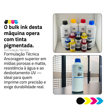 Impressora Epson Surecolor T3170 Com Bulk-Ink Instalado Tinta Pigmentada | Preparação Ink