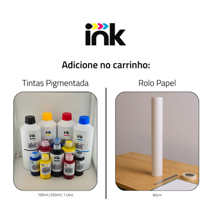 Impressora Epson Surecolor T3170 Com Bulk-Ink Instalado Tinta Pigmentada | Preparação Ink