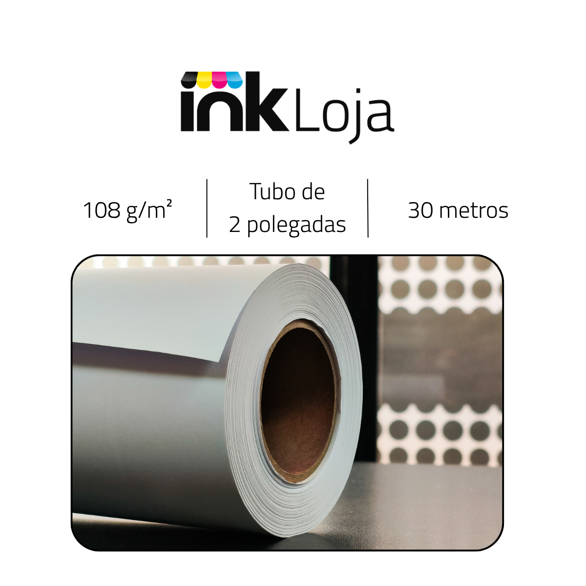 Rolo Papel Foto Matte Fosco 108G/M² 610MMX30MTS Der 4