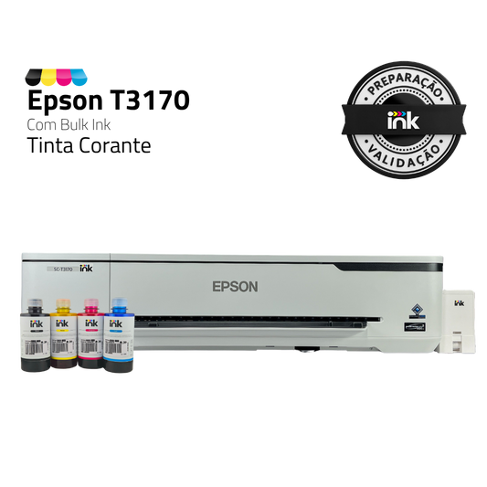 Impressora Epson Surecolor T3170 Com Bulk-Ink Instalado Tinta Corante | Preparação Ink