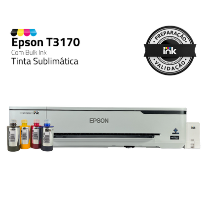 Impressora Epson Surecolor T3170 Com Bulk-Ink Instalado Tinta Sublimática | Preparação Ink
