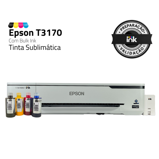 Impressora Epson Surecolor T3170 Com Bulk-Ink Instalado Tinta Sublimática | Preparação Ink