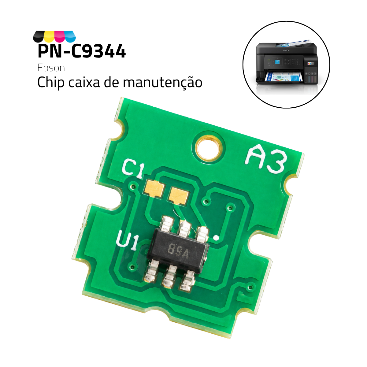 Chip Caixa de Manutenção PN-C9344 Para Epson XP2100 XP3100 XP4100 WF2810 WF2830 WF2850 L5590