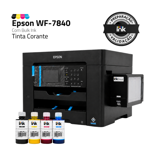 Impressora Epson Workforce WF-7840 Com Tinta Corante | Preparação Ink