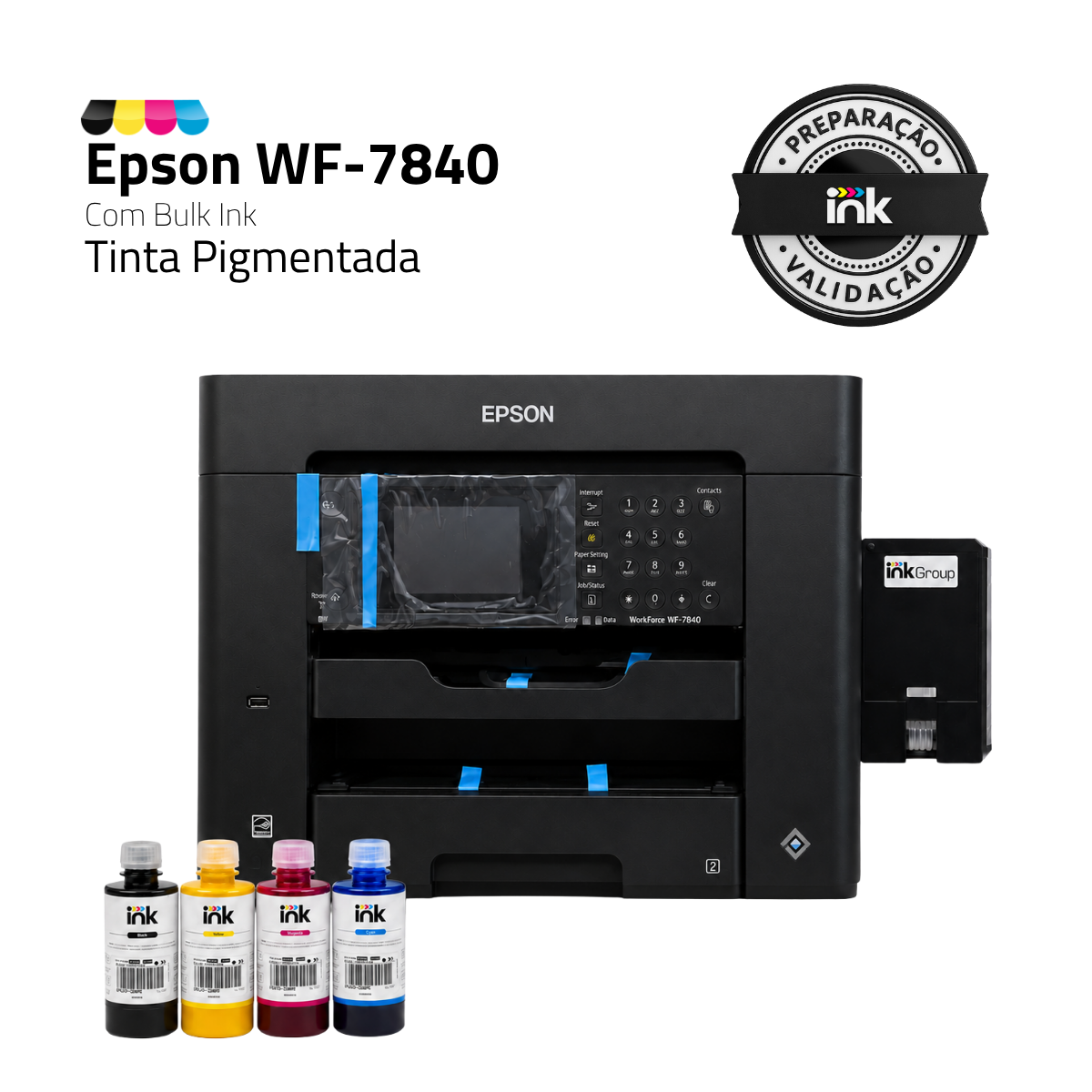 Impressoa Epson Workforce WF-7840 Com Tinta Pigmentada | Preparação Ink