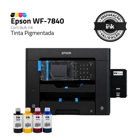 Impressoa Epson Workforce WF-7840 Com Tinta Pigmentada | Preparação Ink