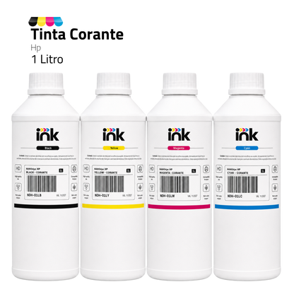 Tinta Corante Ink para Hp — 100ml, 250ml e 1L