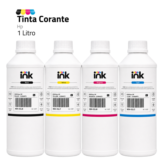 Tinta Corante Ink para Hp — 100ml, 250ml e 1L