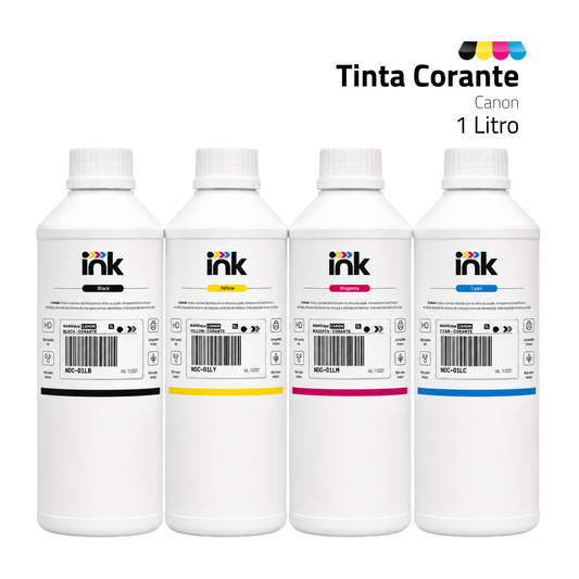Tinta Corante Ink para Canon — 100ml, 250ml e 1L
