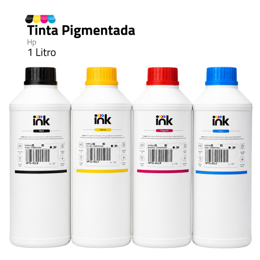 Tinta Pigmentada Ink para Hp — 100ml, 250ml e 1L