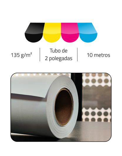 Rolo Filme Adesivo Vinil Branco Matte 135g DER 4 610mm x 10m – Plotters T3170 / T3475 / TC-20