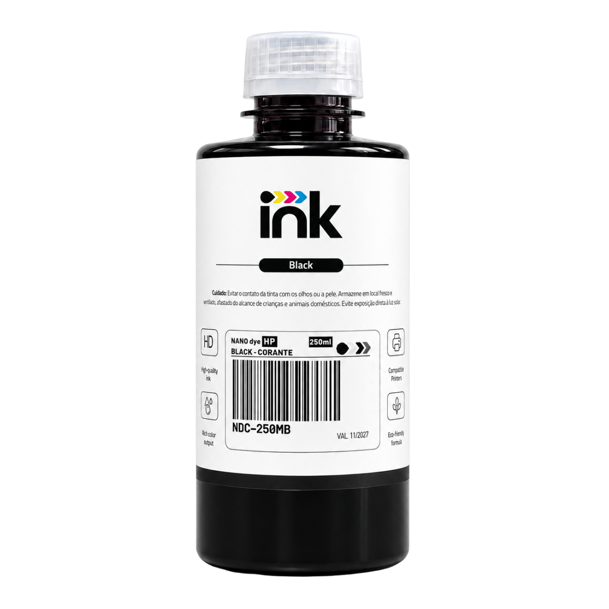 Tinta Corante Ink para Hp — 100ml, 250ml e 1L