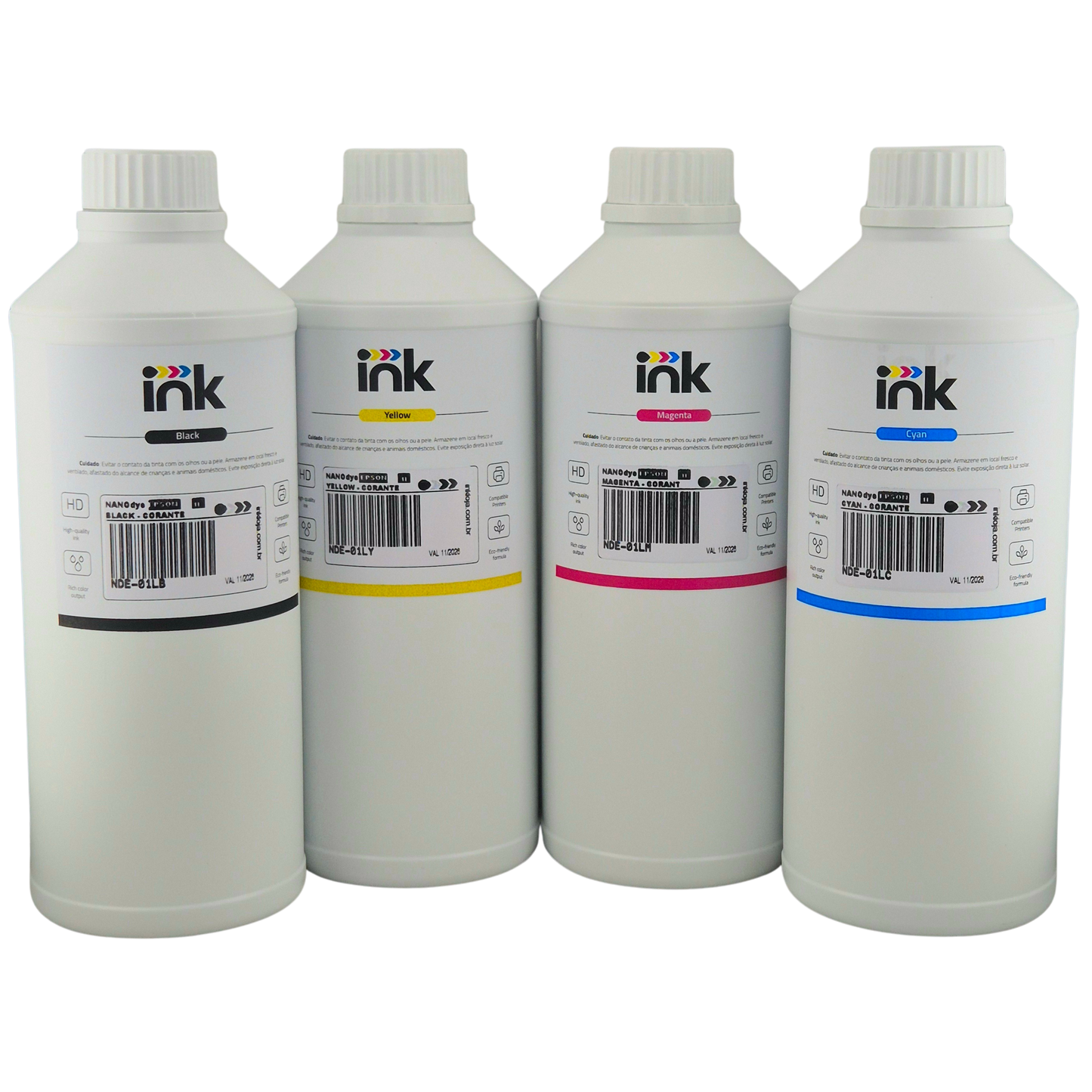 Tinta Corante NanoDye Ink para Epson — 100ml, 250ml e 1L