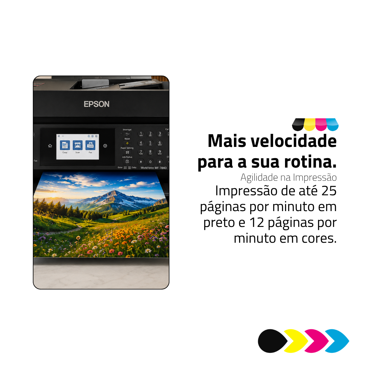 Impressora Epson Workforce WF-7840 Com Tinta Corante | Preparação Ink