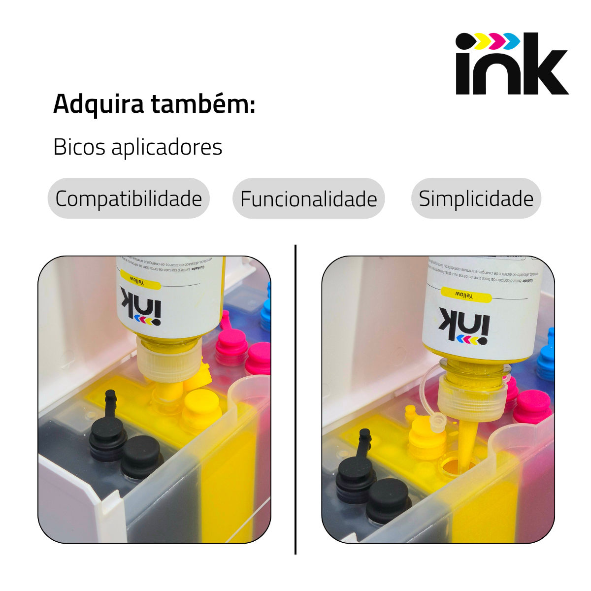 Tinta Corante Ink para Hp — 100ml, 250ml e 1L
