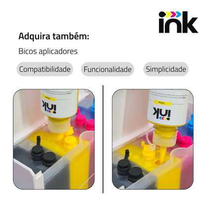 Tinta Corante Ink para Hp — 100ml, 250ml e 1L