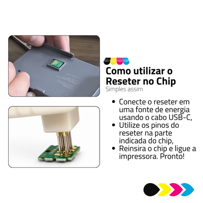 Reseter Para Chip de Caixa de Manutenção C9345 – Compatível com Epson L8050 e L15150