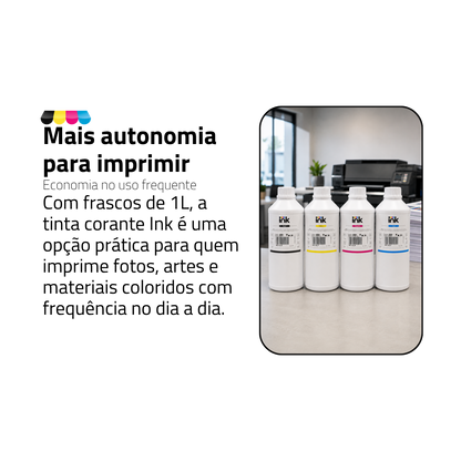 Tinta Corante Ink para Canon — 100ml, 250ml e 1L