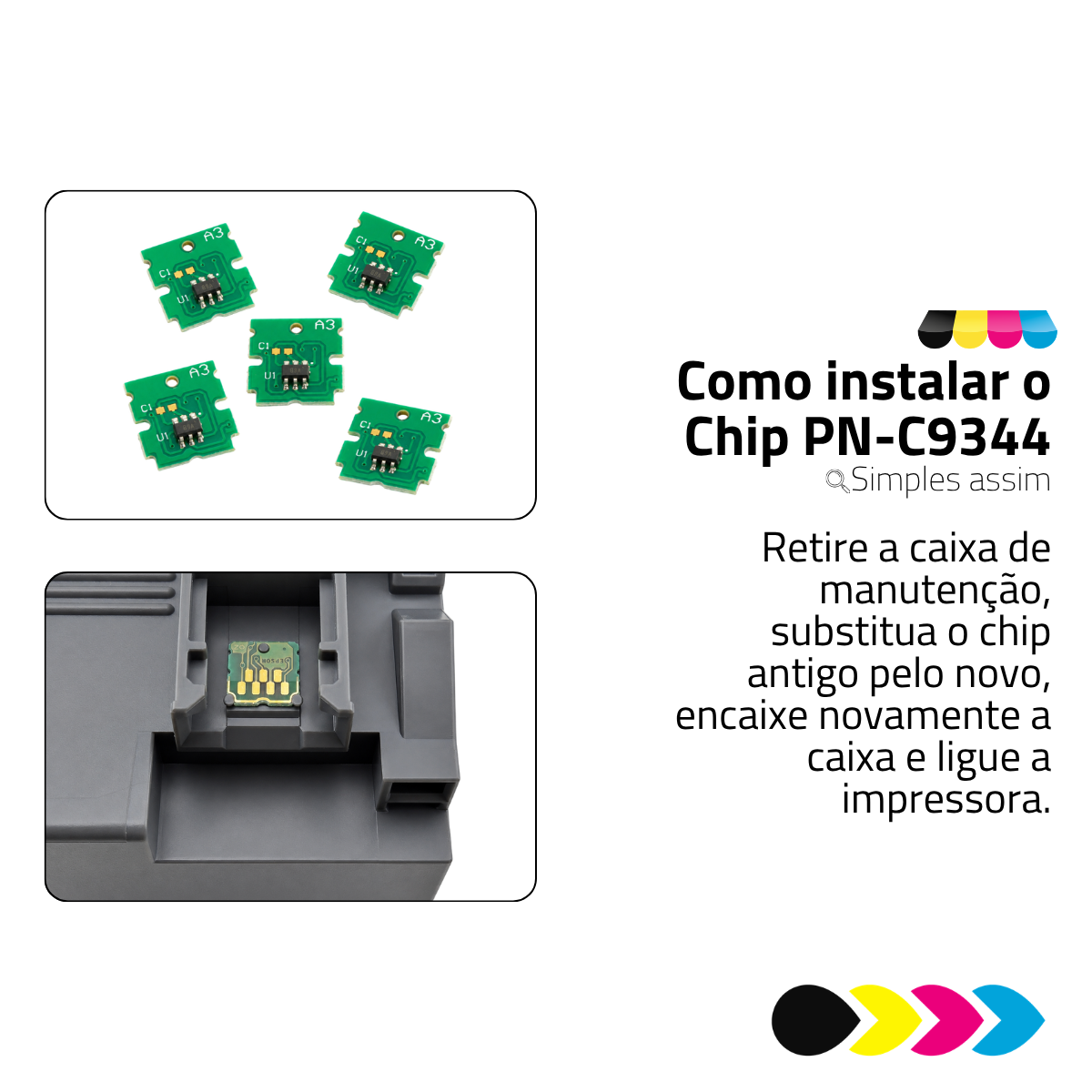 Chip Caixa de Manutenção PN-C9344 Para Epson XP2100 XP3100 XP4100 WF2810 WF2830 WF2850 L5590