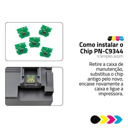 Chip Caixa de Manutenção PN-C9344 Para Epson XP2100 XP3100 XP4100 WF2810 WF2830 WF2850 L5590
