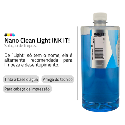 Solução de Limpeza Nano Clean Light INK IT! Para Cabeças de Impressão Micropiezo e Térmicas